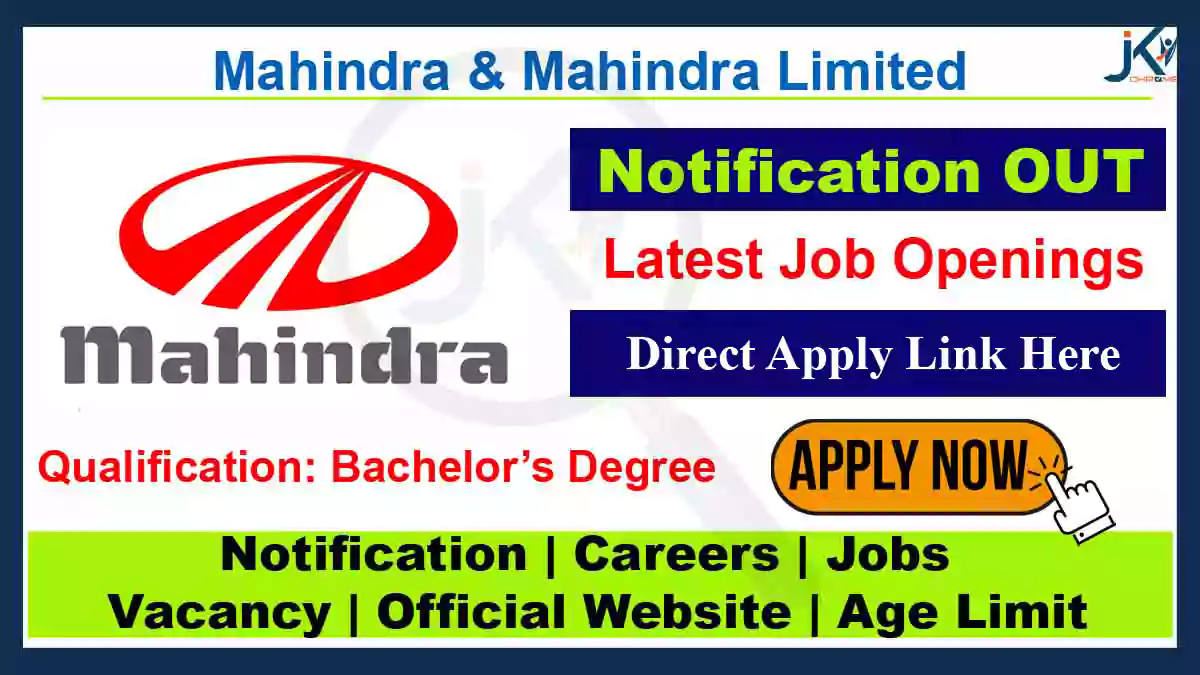 Mahindra Hiring Manage-Sales, Check Qualification, Job Profile and How to Apply