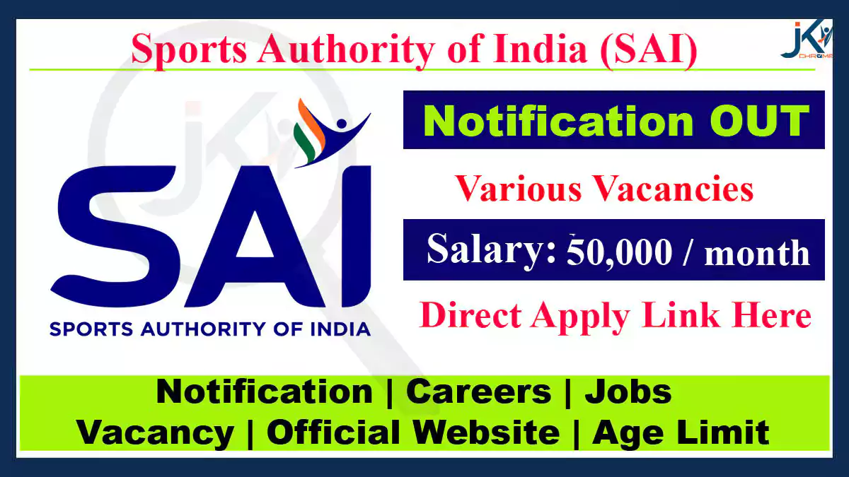 Sports Authority of India Recruitment 2023 for Assistant Chef