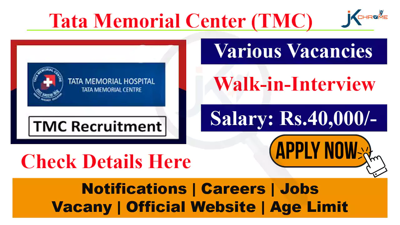TMC Recruitment 2023, Apply Online for Junior Engineer, Pharmacist And Other Posts
