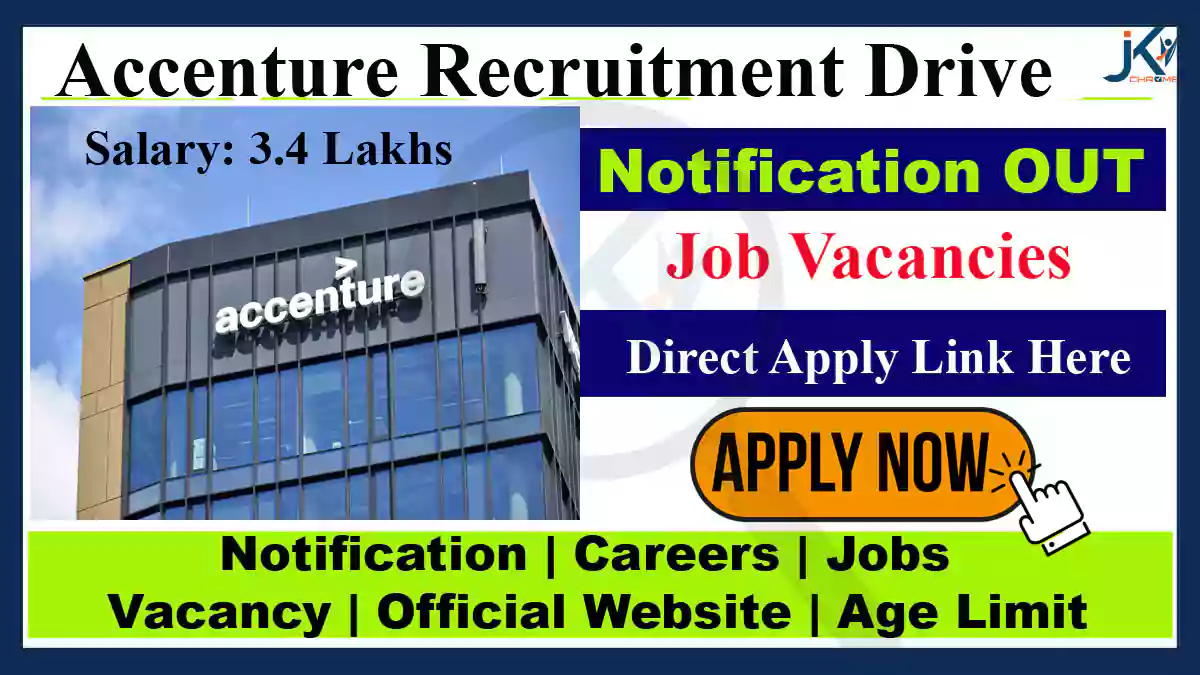 Accenture Recruitment Drive for DH System and Application Services Associate, Salary 3.44 Lakhs
