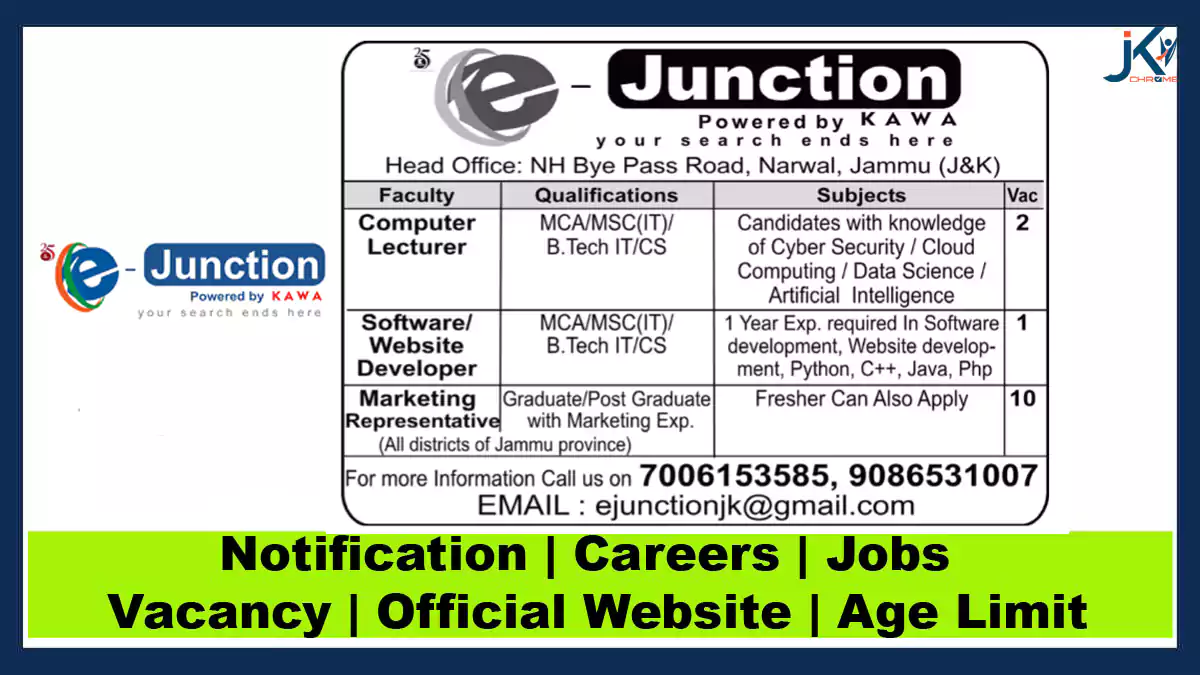E Junction Jammu Jobs