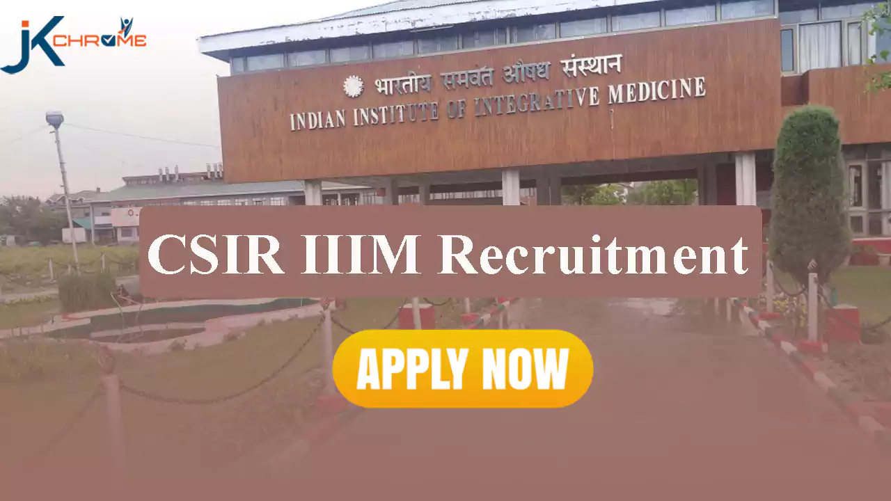CSIR IIIM J&K Job Recruitment