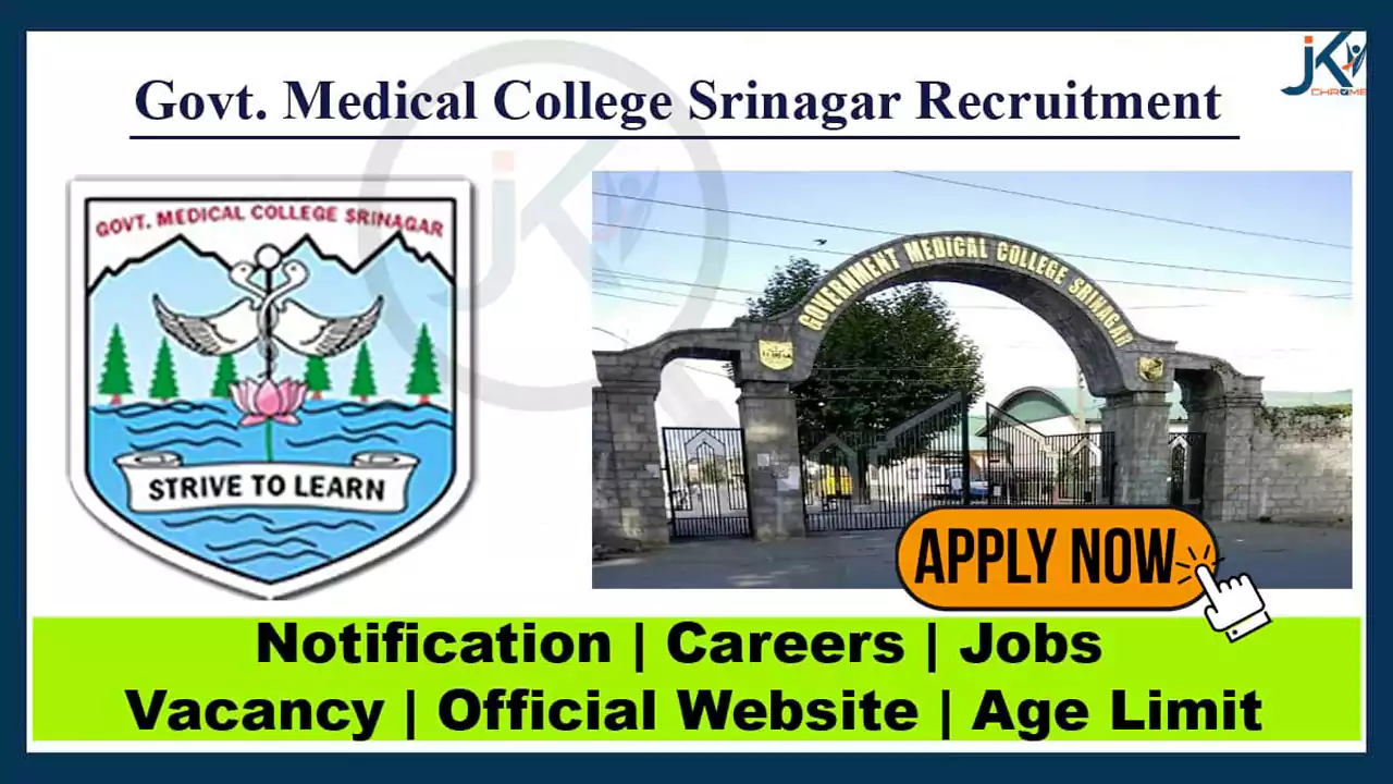 GMC Srinagar Job Recruitment 2024