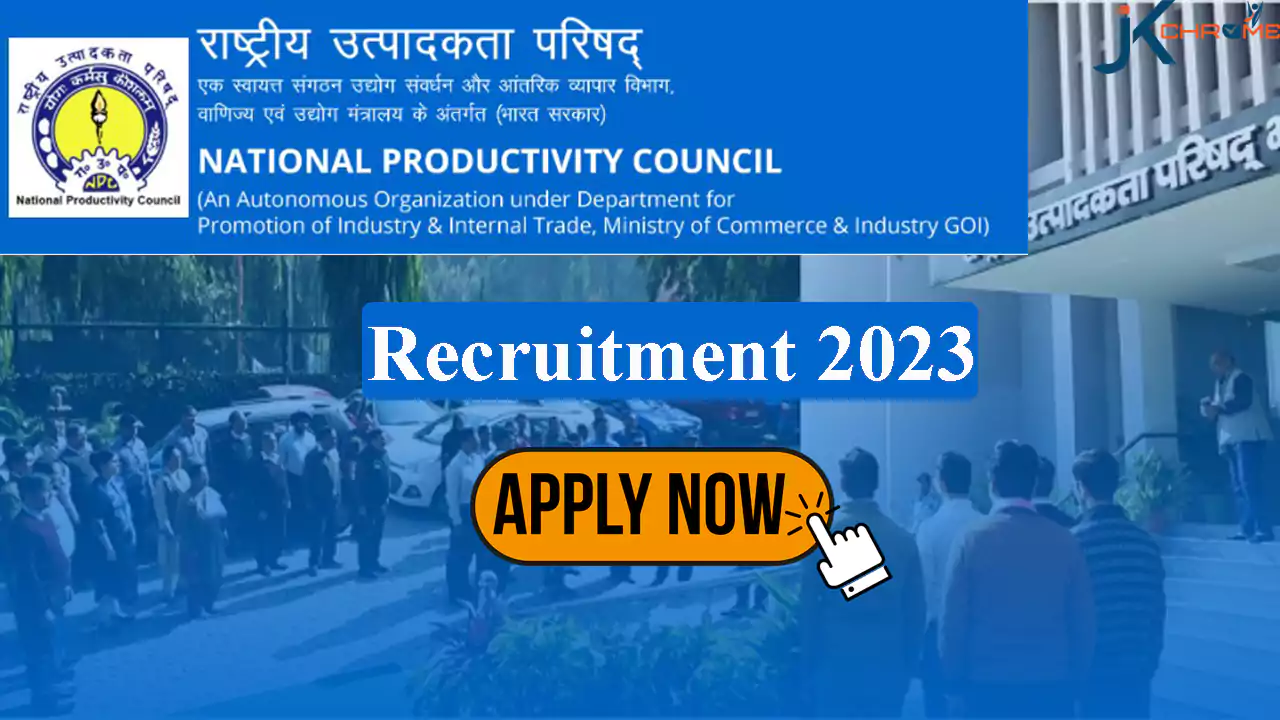 National Productivity Council Recruitment