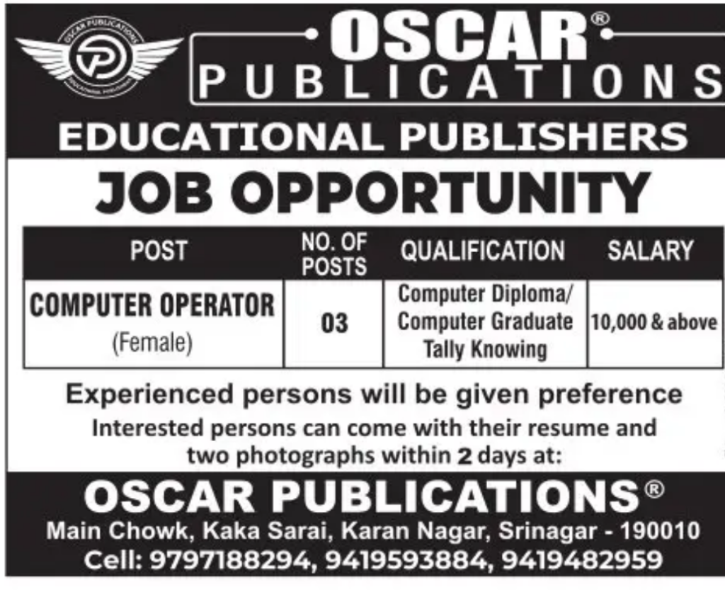 Oscar Publications Srinagar