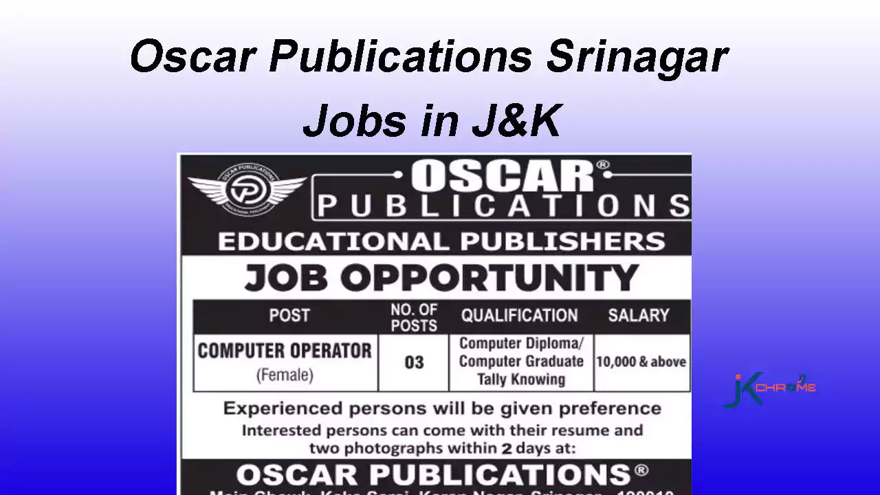 Computer Operator Jobs in Srinagar