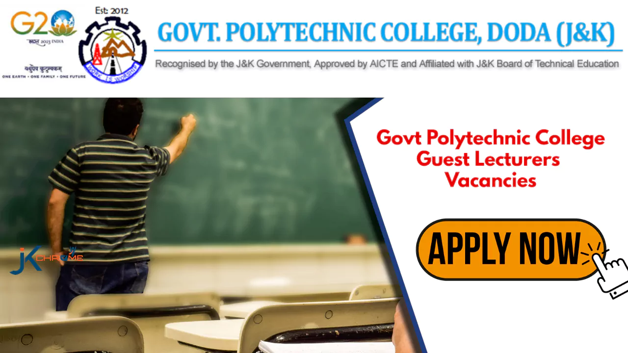 Govt Polytechnic College Doda Recruitment 2024