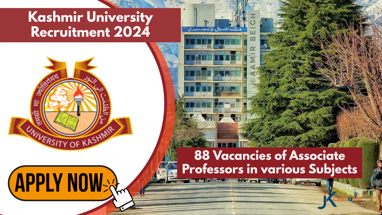 Associate Professor — Kashmir University Recruitment 2024
