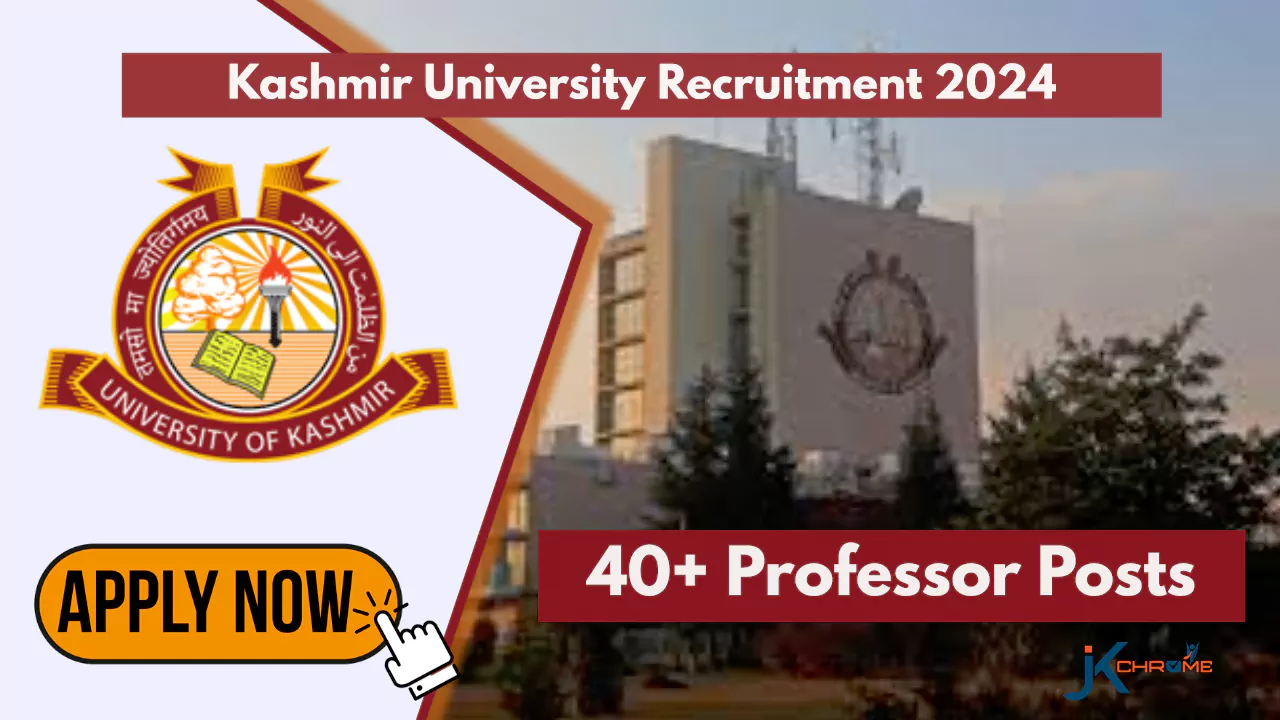 Professor — Kashmir University Recruitment 2024