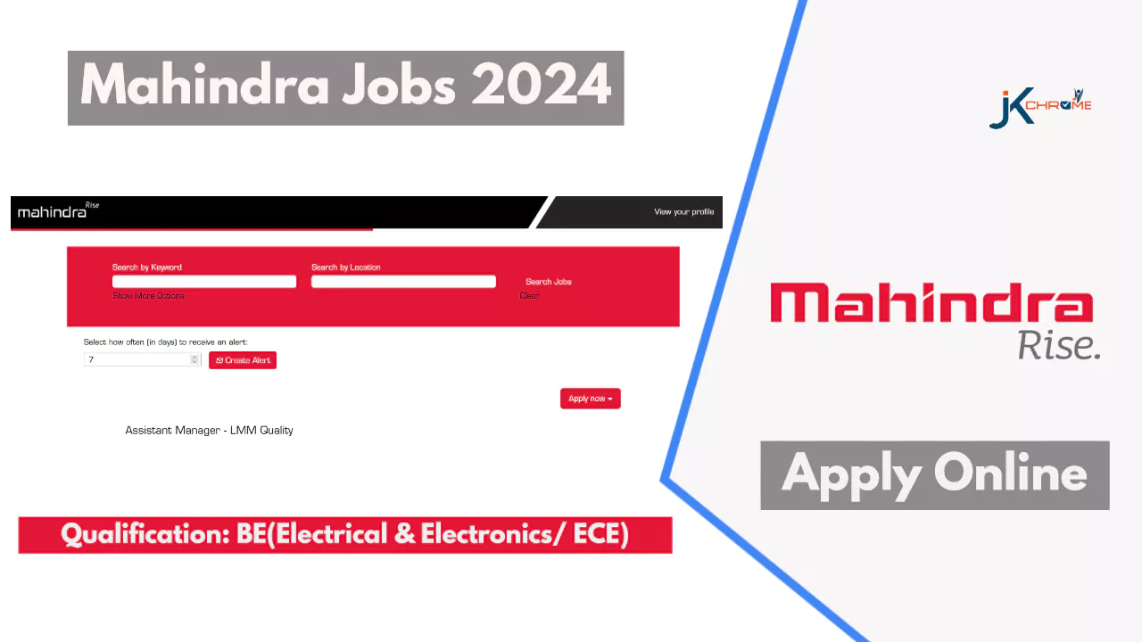 Assistant Manager— Mahindra Vacancy 2024