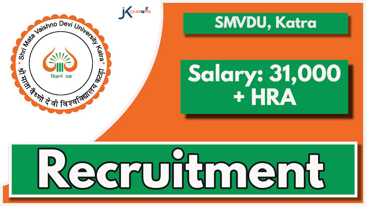 SMVDU JRF Recruitment 2024