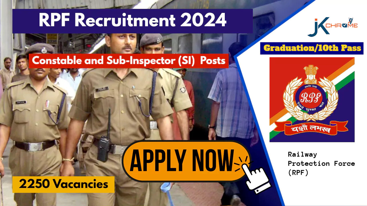 RPF Recruitment 2024 Notification Out, SubInspector and Constable