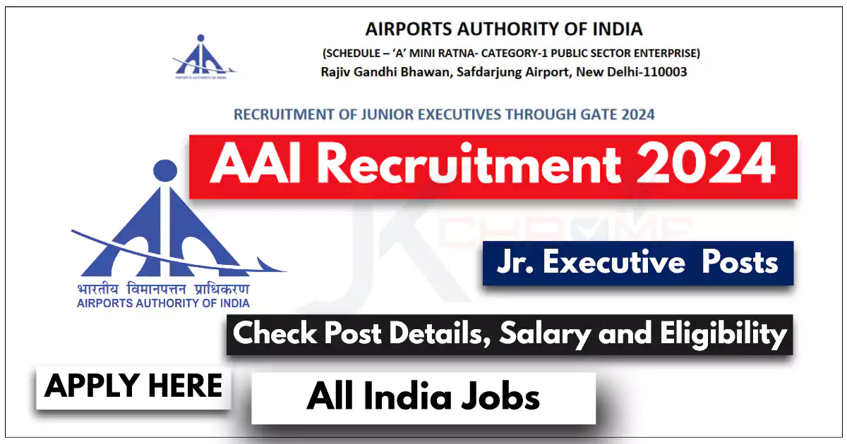 490 Posts — AAI Junior Executive Job Vacancies through GATE; Apply Now