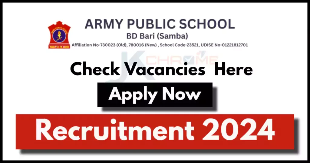 Army Public School BD Bari Jobs 2024