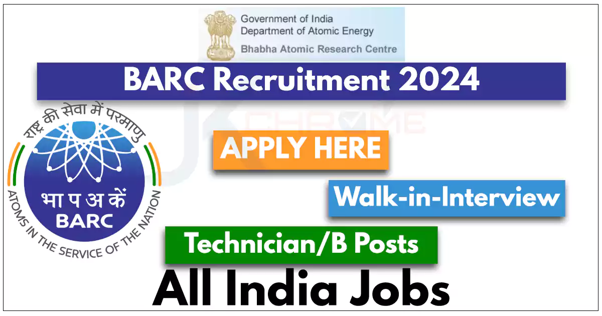 Technician Posts — BARC Recruitment 2024; Apply Now