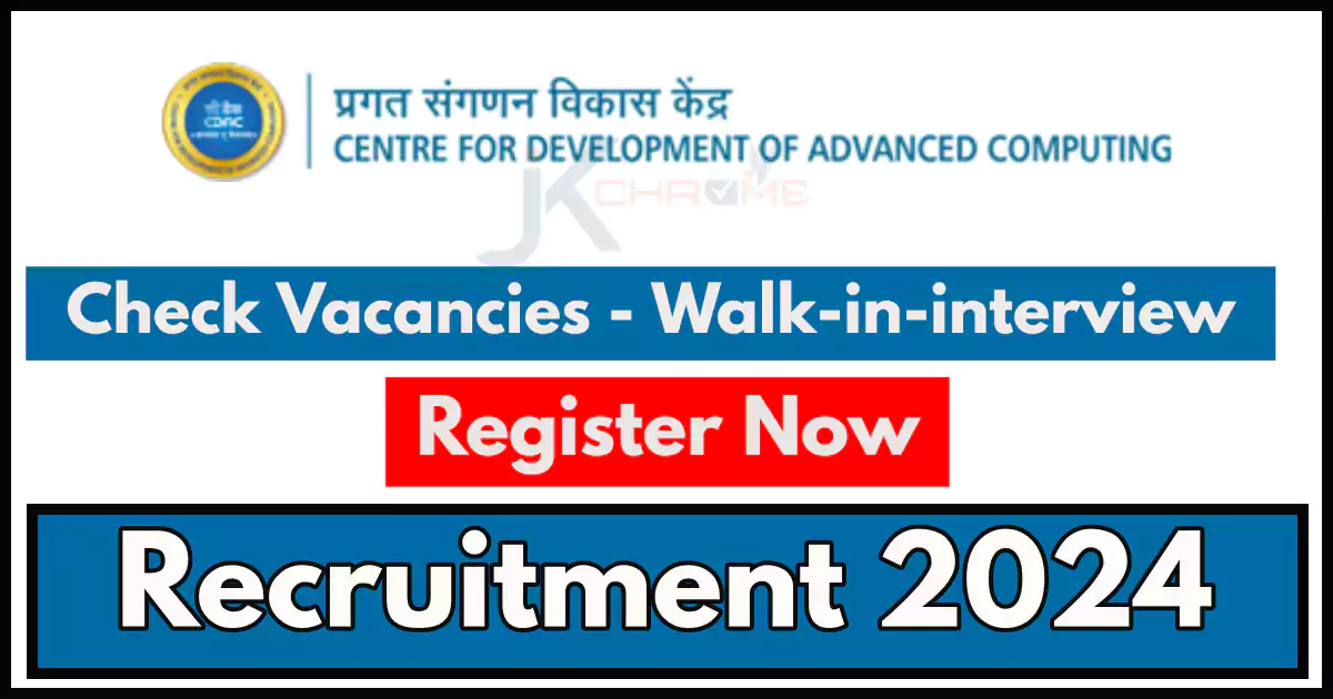 Project Staff Job Vacancies in CDAC