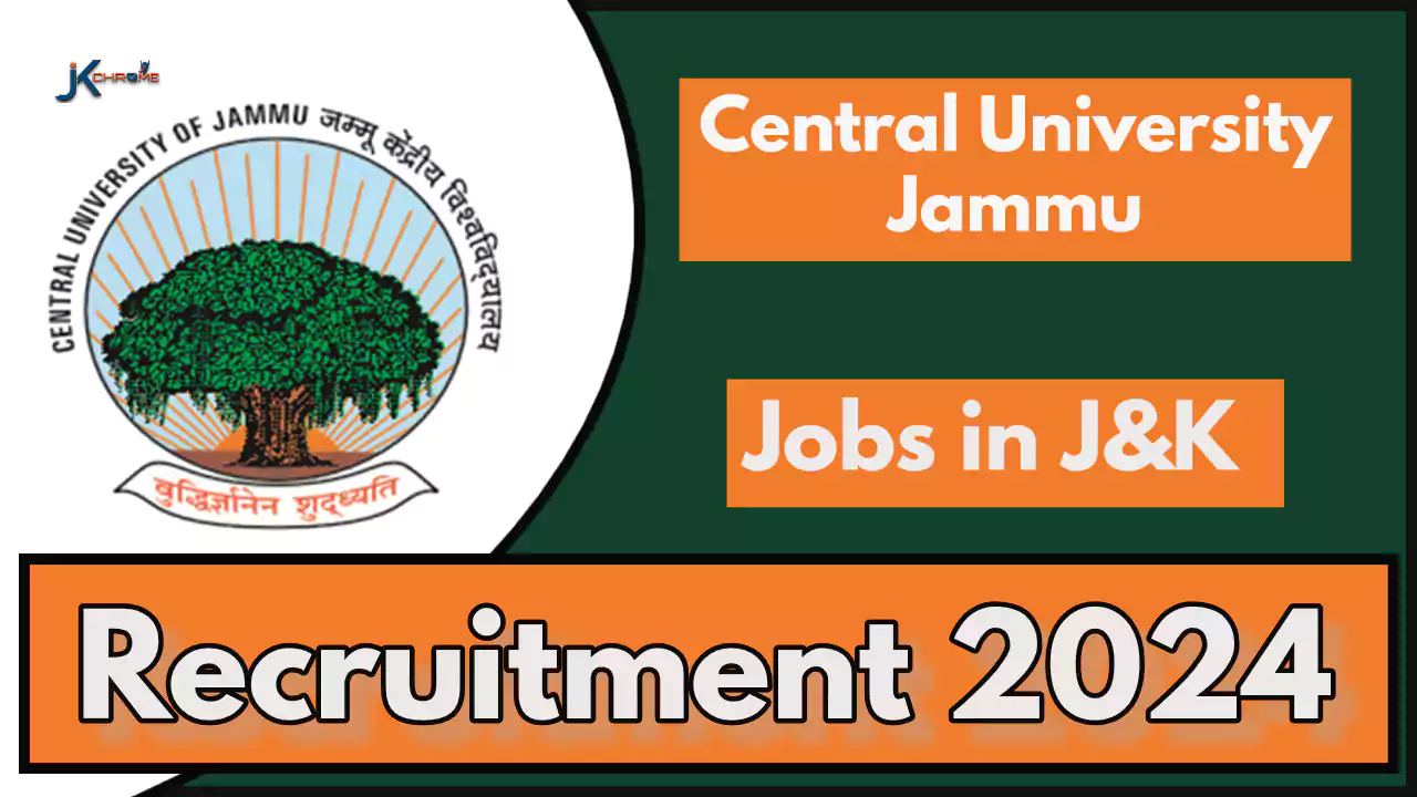 Central University Jammu Project Assistant Vacancy 2024