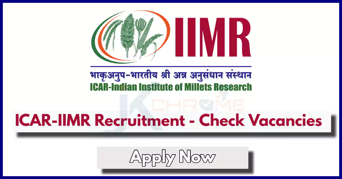 ICAR IIMR Recruitment 2024 | Check Posts