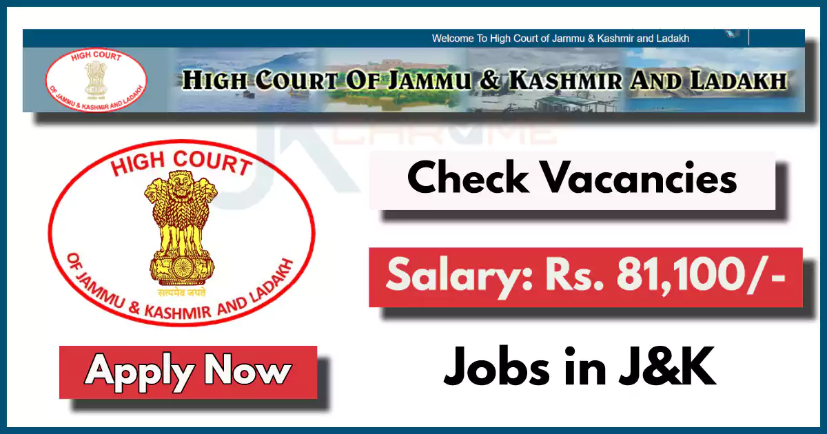 Jammu and Kashmir High Court Recruitment 2024 for Telephone Operator Posts