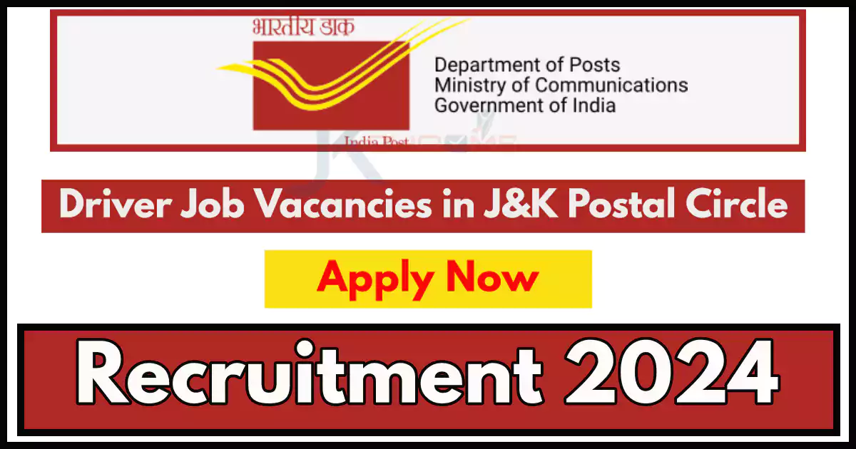 J&K Postal Circle Driver Job Vacancies