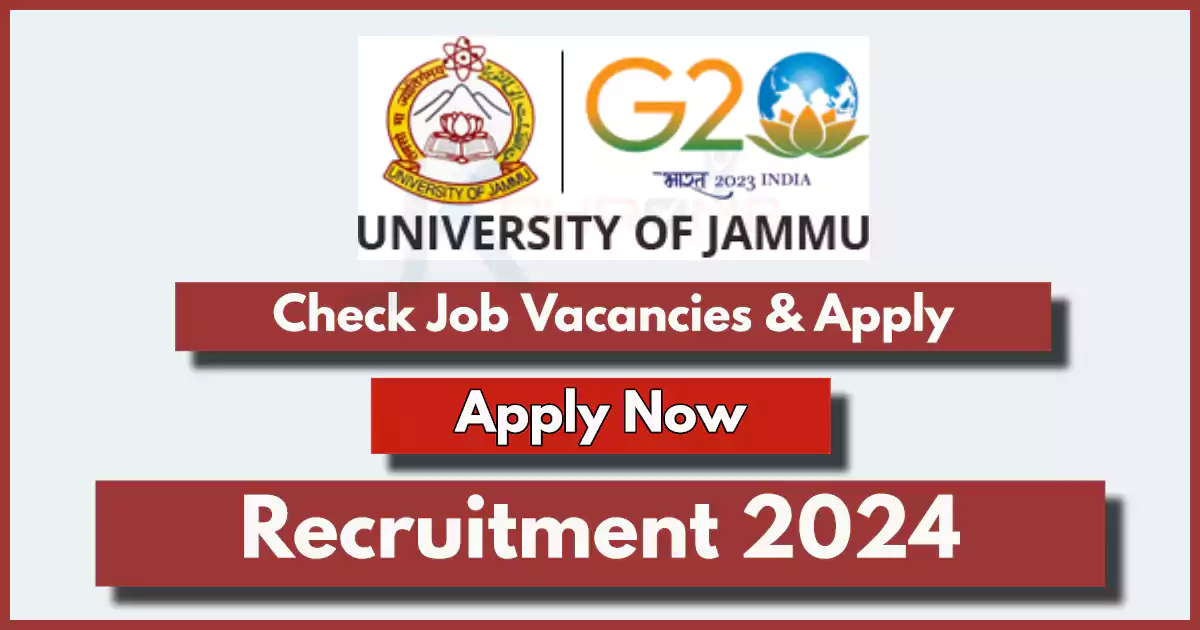 Jammu University JRF Jobs 2024; Monthly Salary 31,000+HRA