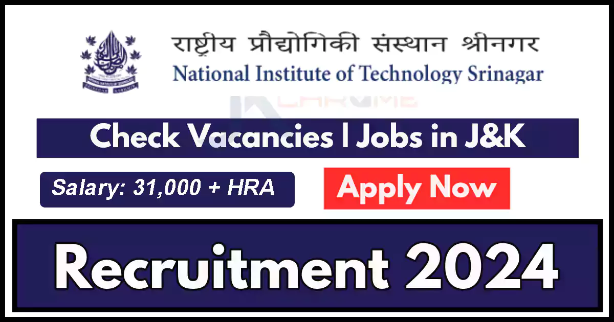 NIT Srinagar, Department of Mathematics JRF Vacancy 2024