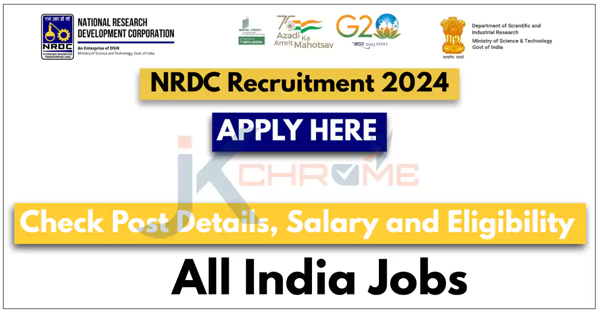 Consultant Posts — NRDC Recruitment 2024, Last Date Tomorrow