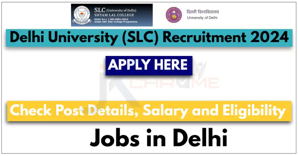 Non-Teaching Posts — Delhi University (SLC) Recruitment 2024