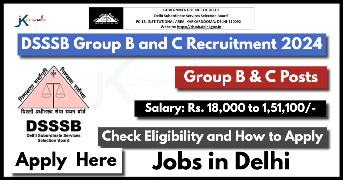 DSSSB Recruitment 2024 Notification PDF: Apply for 1499 Various Group B and C Posts, Check Eligibility Details Now