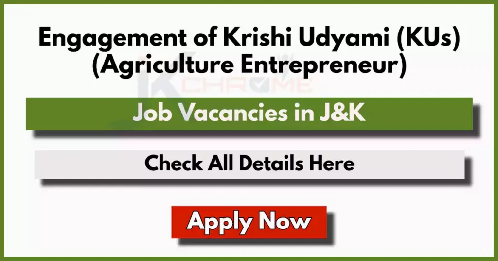 74 Posts, Krishi Udyami Vacancy 2024 in Reasi J&K