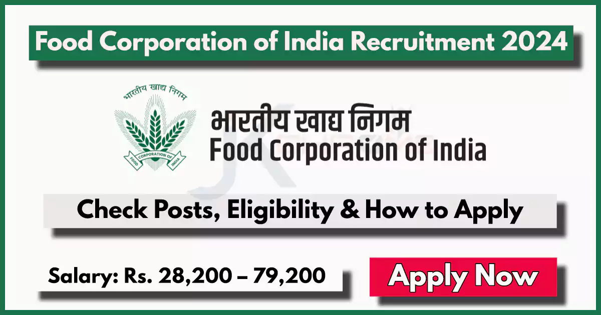 Food Corporation of India Recruitment 2024