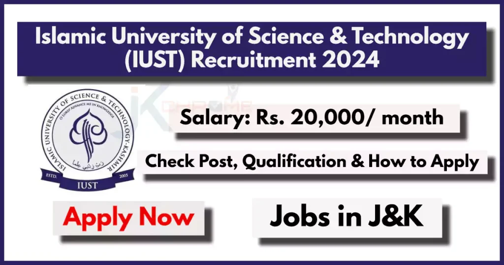 IUST Department of Mathematics Recruitment 2024 Notification Out