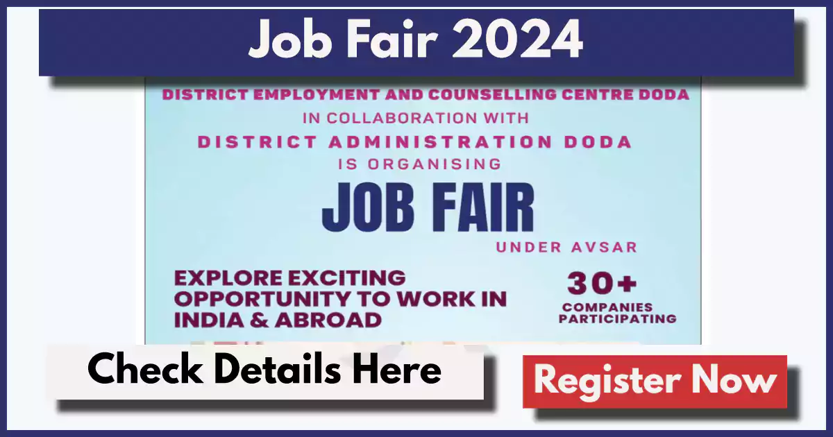 Job Fair 2024 at Govt Degree College Doda: Register Now