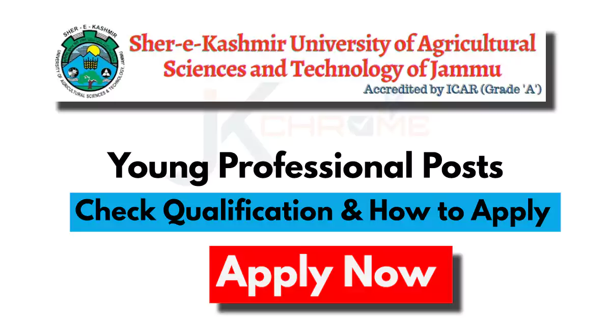 SKUAST Jammu — Young Professional Posts