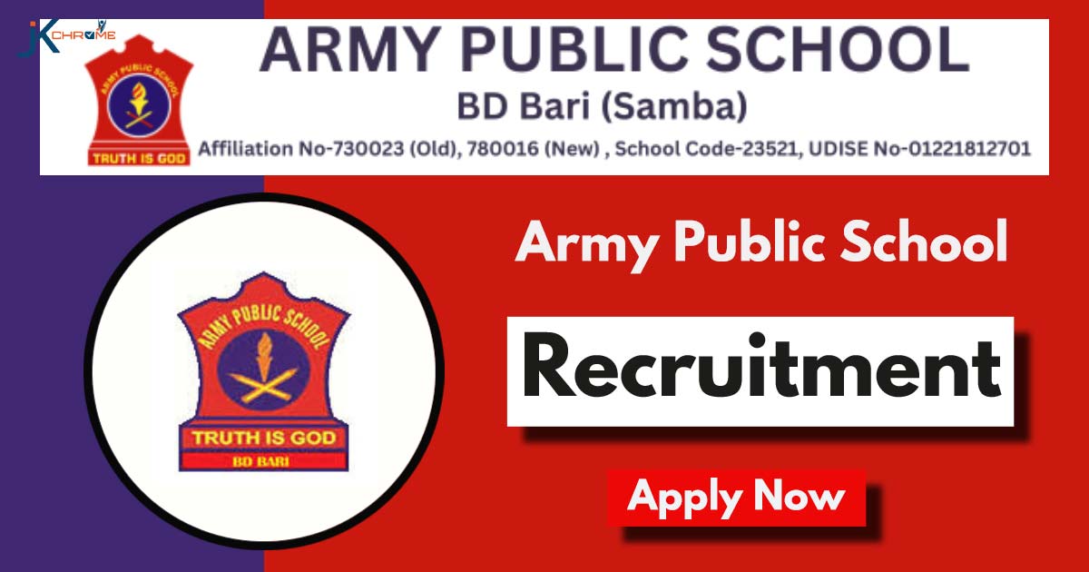 Army Public School BD Bari Recruitment Notification PDF