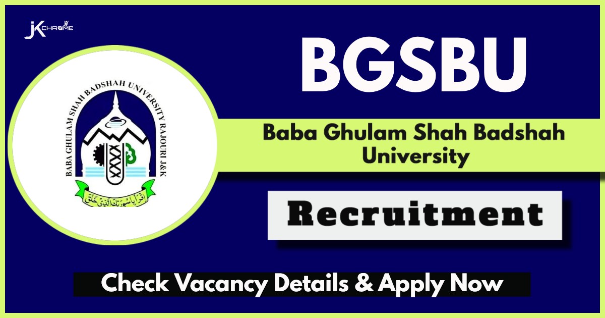Department of Mathematical Sciences, BGSBU Recruitment 2024