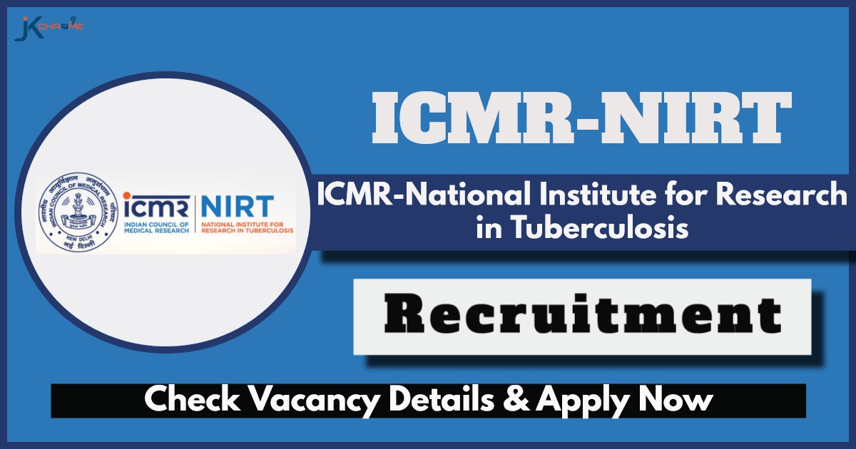ICMR NIRT Recruitment 2024: Apply for 15 Driver Cum Mechanic Posts