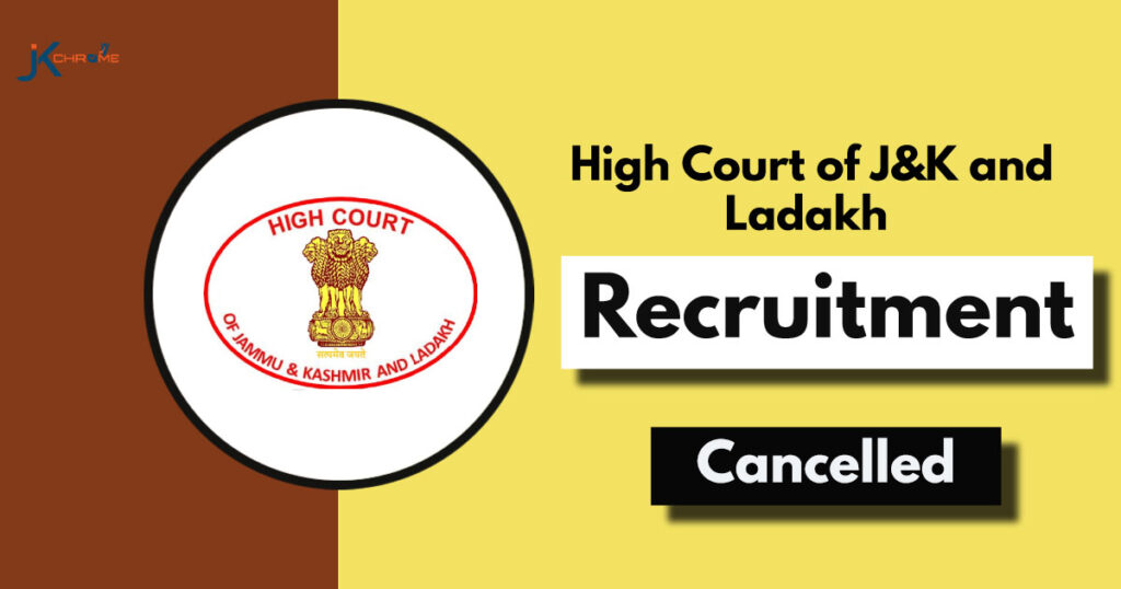 J&K High Court Translator Recruitment Cancelled