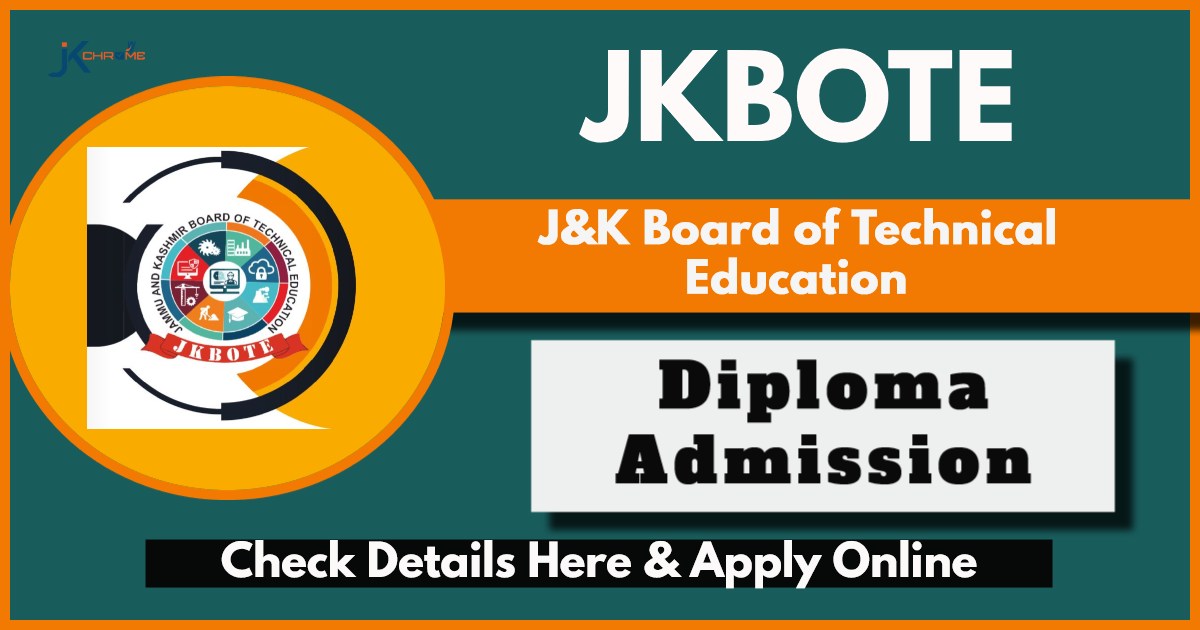 JKBOTE Diploma Admission 2024 in Engineering and Non-Engineering Courses