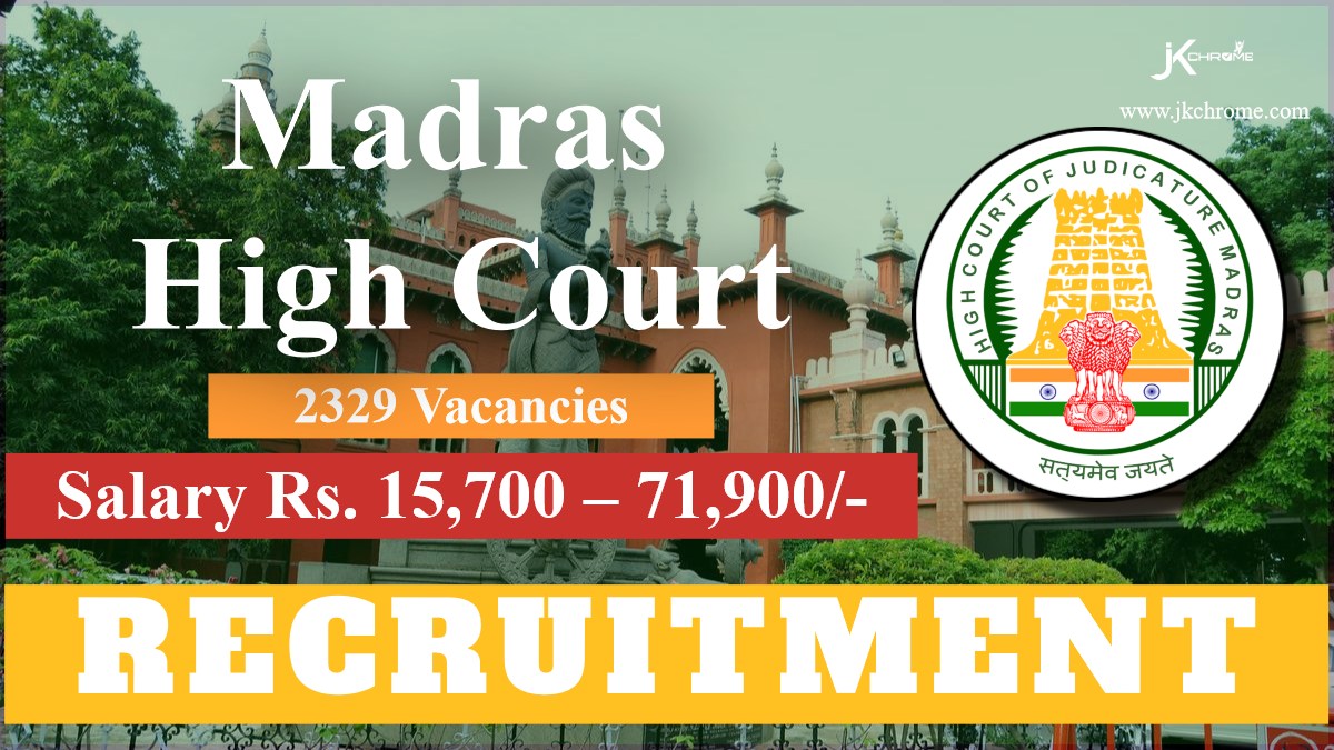 Madras High Court Recruitment 2024; Apply for 2329 Vacancies, Check Here How to Apply Online