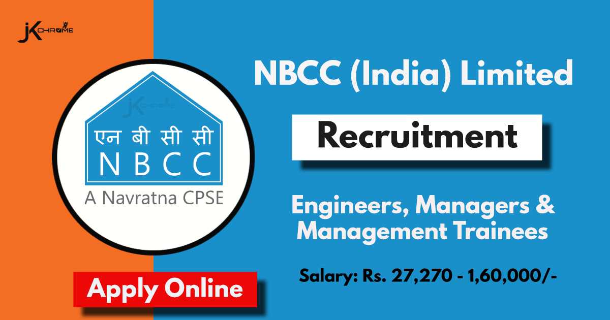 NBCC Recruitment 2024: Apply Online for JE, Manager, Management Trainee Posts