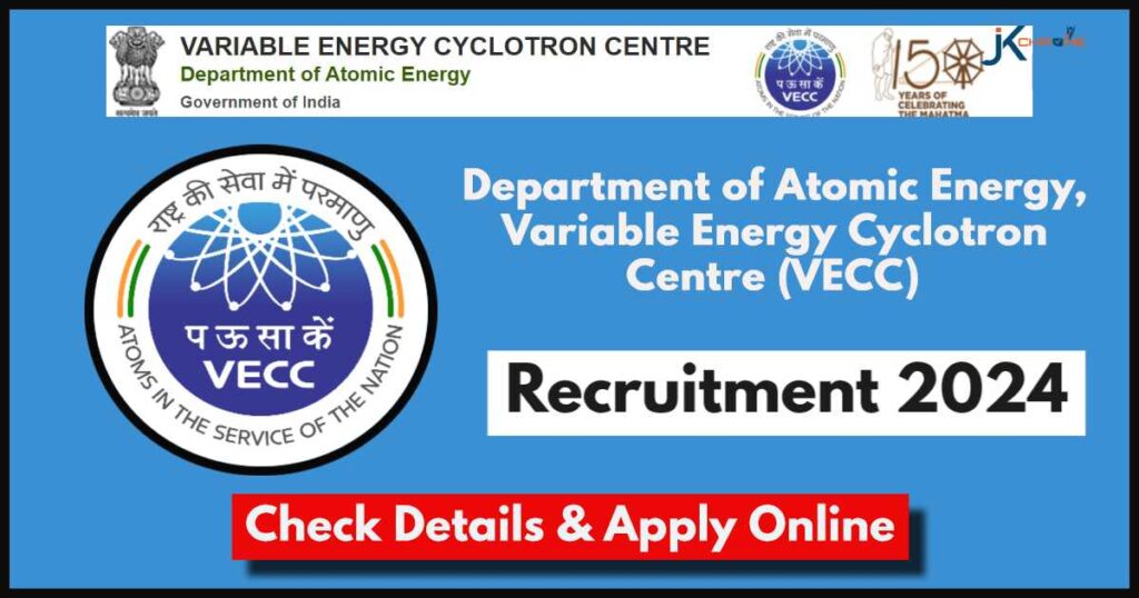 VECC Recruitment 2024 for Junior Research Fellows (JRF)