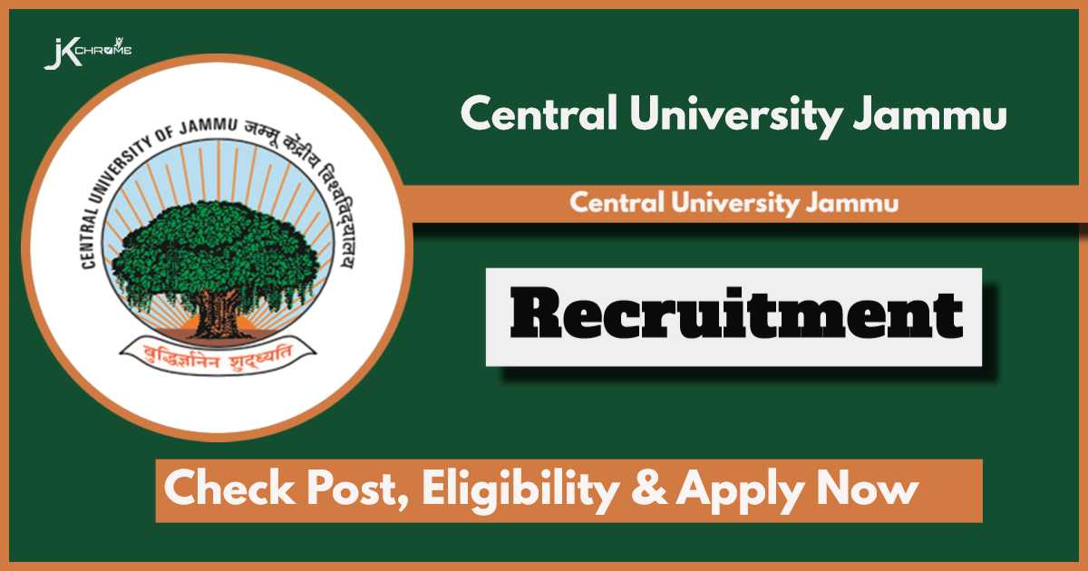 Central University Jammu Recruitment 2024: Check Vacancy Details, How to Apply
