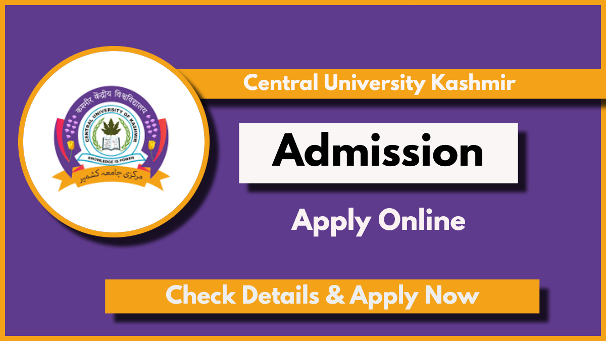Central University Kashmir Admission 2024: Check Details Here