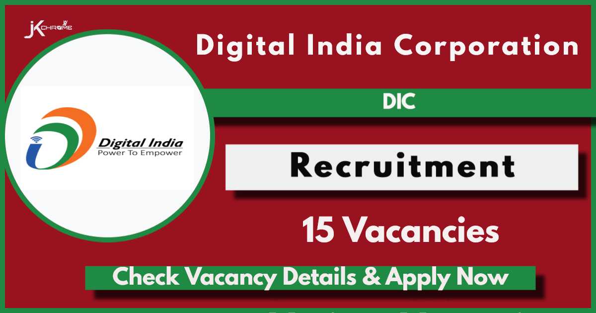 DIC Recruitment 2024: Check Vacancies, Qualification, Procedure to Apply Online Now