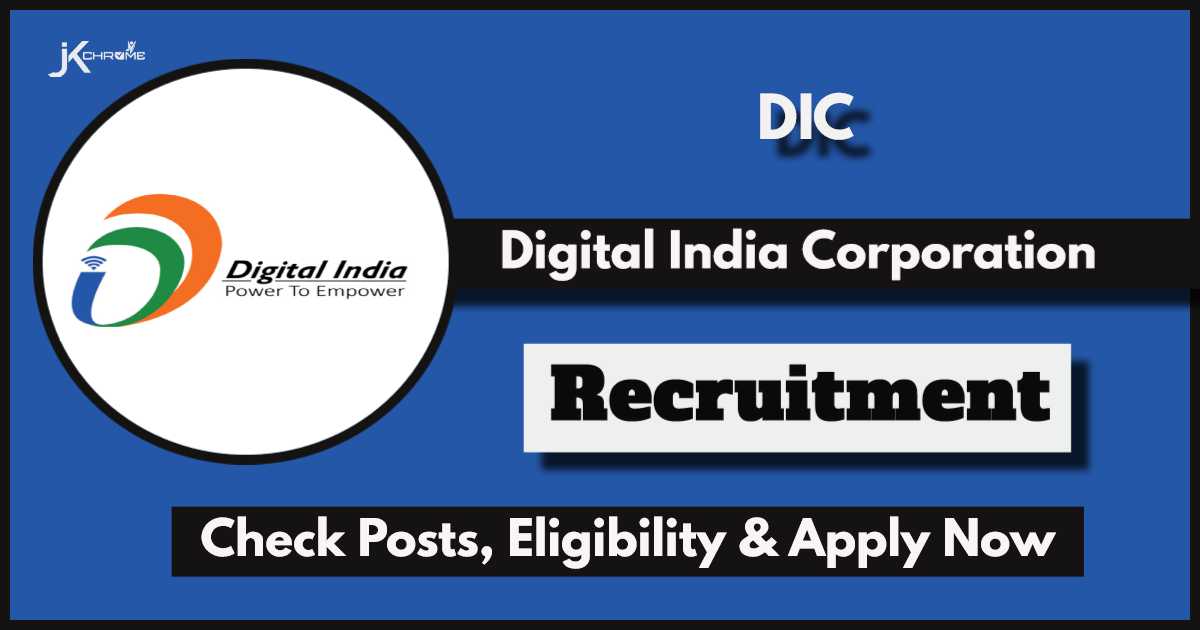 DIC Recruitment 2024 for UMANG 2.0 Project, Check Posts, Eligibility and Apply Online Now