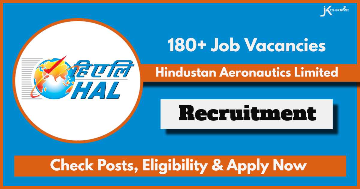 HAL Recruitment 2024 Notification: 182 Technician and Operator Posts, Check Eligibility and Apply Now