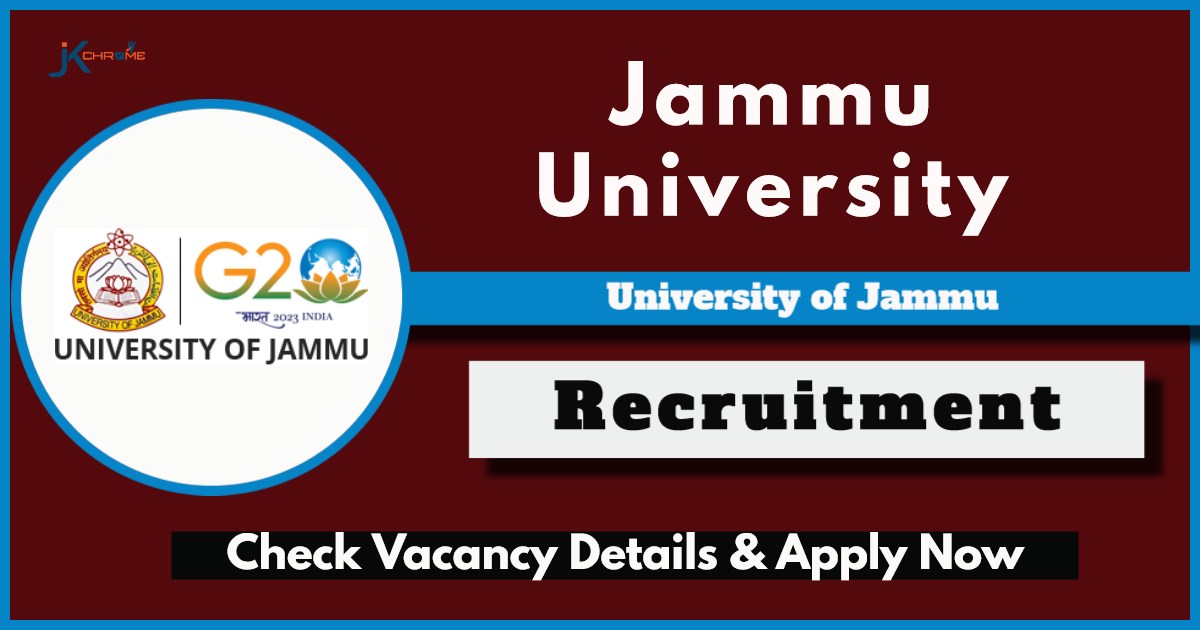 Jammu University Recruitment 2024 Notification: Check Vacancy Details Now