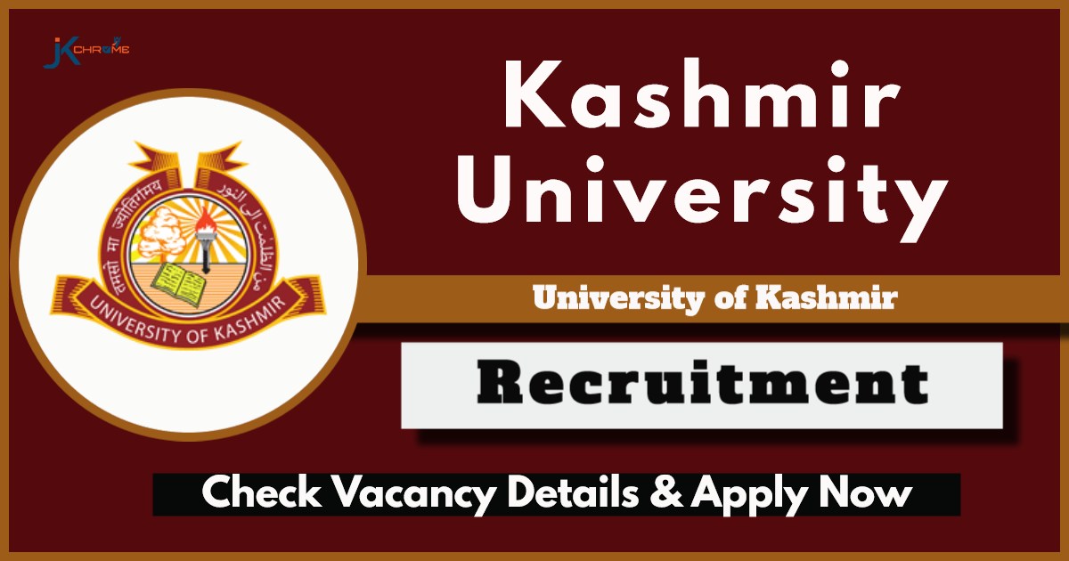 Kashmir University Recruitment 2024 for Research Fellow Post: Check Out Details Now