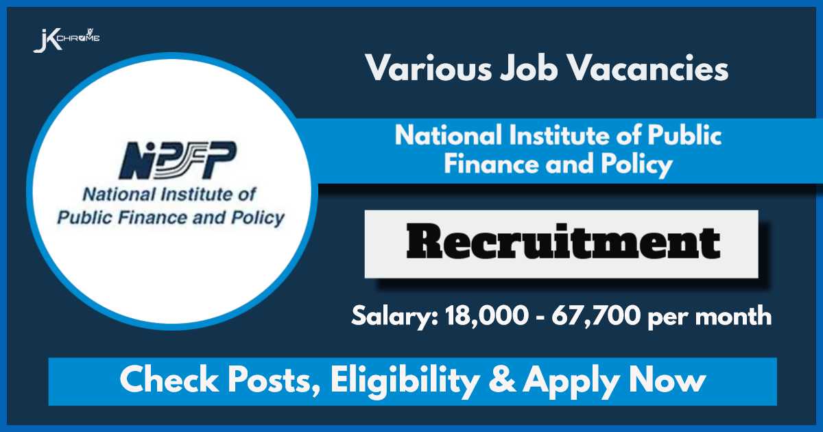 NIPFP Recruitment 20241